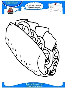 Çocuklar İçin Sandwich Boyama Sayfaları 
